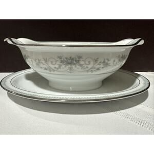 Noritake Colburn 6107 Japan Gravy Boat with Attached Underplate